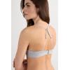 Woman’s Tiziana Triangle Bra in Cotton(Grey – Light Grey Melange)