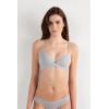 Woman’s Tiziana Triangle Bra in Cotton(Grey – Light Grey Melange)