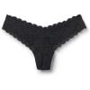 Woman’s 80s-style Lace Brazilian(Black – Black)