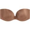Woman’s Anna Bandeau Bra in Ultralight Microfiber(Natural – Caramel Dark Beige)