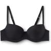 Woman’s Balconette Carlotta Plump Bra in Ultralight Microfiber(Black – Black)