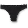 Woman’s Cotton and Lace Brazilian(Black – Black)