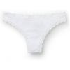 Woman’s Cotton and Lace Brazilian(White – White)