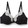 Woman’s Effortless Beauty Francesca Balconette Bra(Black – Nero/Cream)