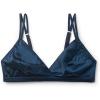 Woman’s Emma Refined Everyday Bralette Triangle Bra in Silk(Blue – Intense Blue)