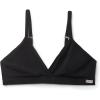 Woman’s Emma Triangle Bra in Natural Cotton(Black – Black)
