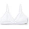 Woman’s Emma Triangle Bra in Natural Cotton(White – White)