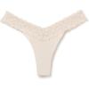 Woman’s Lace and Microfiber ‘80s Style Brazilian(Natural – Avorio Crema)