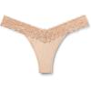 Woman’s Lace and Microfiber ‘80s Style Brazilian(Natural – Honey Soft Beige)