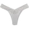 Woman’s Lace and Microfiber ‘80s Style Brazilian(Pale Grey – Ice Grey)
