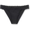 Woman’s Lace and Microfiber Carioca Brazilian(Black – Black)