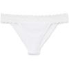 Woman’s Lace and Microfiber Carioca Brazilian(White – White)