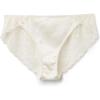 Woman’s Lace and Silk Bikini Briefs(Ivory – Powder White)
