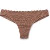 Woman’s Microfiber Lace Brazilian(Natural – Caramel Dark Beige)