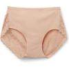 Woman’s Microfiber and Lace High Rise Panties(Natural – Honey Soft Beige)