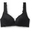 Woman’s Pretty Flowers Gioia Super Push-up Bra(Black – Black)
