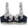 Woman’s Pretty Flowers Sofia Balconette Bra(Blue – Deep Blue/Vanilla)