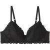 Woman’s Pretty Flowers Tiziana Triangle Bra(Black – Black)