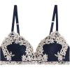 Woman’s Pretty Flowers Tiziana Triangle Bra(Blue – Deep Blue/Vanilla)