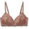 Woman’s Pretty Flowers Tiziana Triangle Bra(Natural – Caramel Dark Beige)