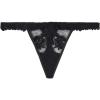 Woman’s Pretty Flowers Tulle G-String(Black – Black)