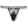 Woman’s Pretty Flowers Tulle G-String(Multicolor – Black/Ivory)