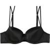 Woman’s Sofia Natural Lift Balconette Bra in Silk(Black – Black)
