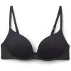 Woman’s The Silky Touch Microfiber Gioia Super Push-Up Bra(Black – Black)