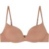 Woman’s The Silky Touch Microfiber Gioia Super Push-Up Bra(Natural – Caramel Dark Beige)