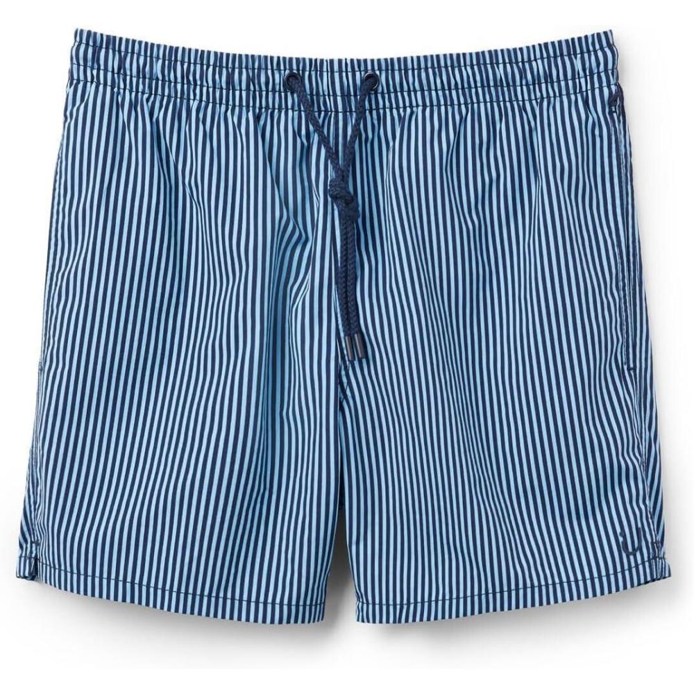 imageMans Blue Stripe Print Swim TrunksBlue  Stampa Riga Blu Intenso Azzurro