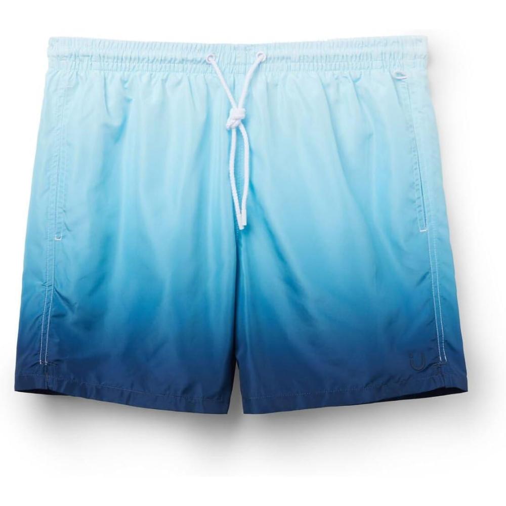 imageMans Blurry Blue Print Swim TrunksBlue  Stampa Sfumato Blu