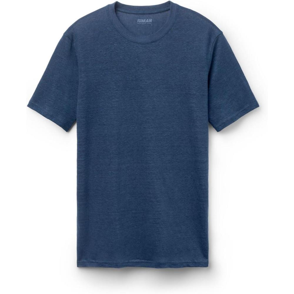 imageMans Linen TShirtBlue  Blu Gas