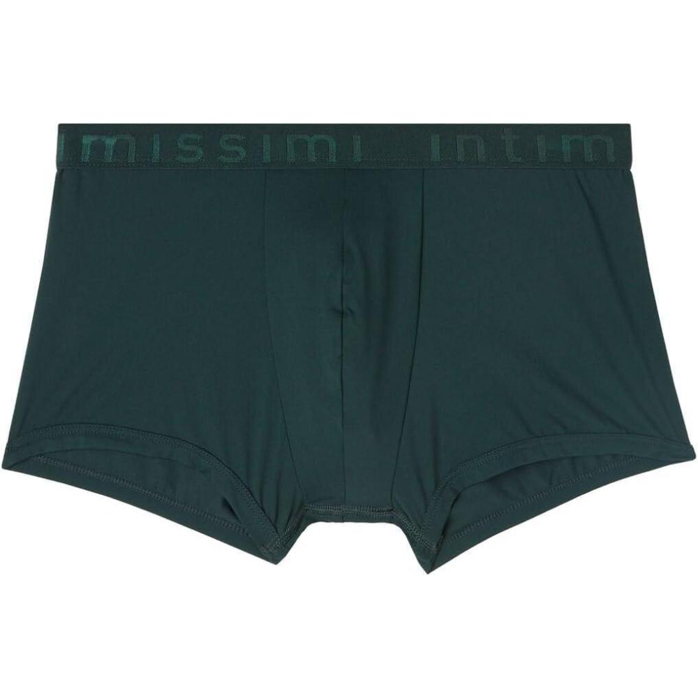 imageMans Microfiber Logo Boxer ShortsGreen  Verde Scuro