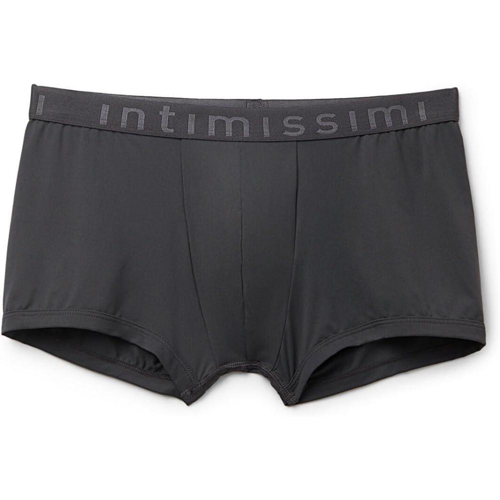 imageMans Microfiber Logo Boxer ShortsGrey  Dark Grey