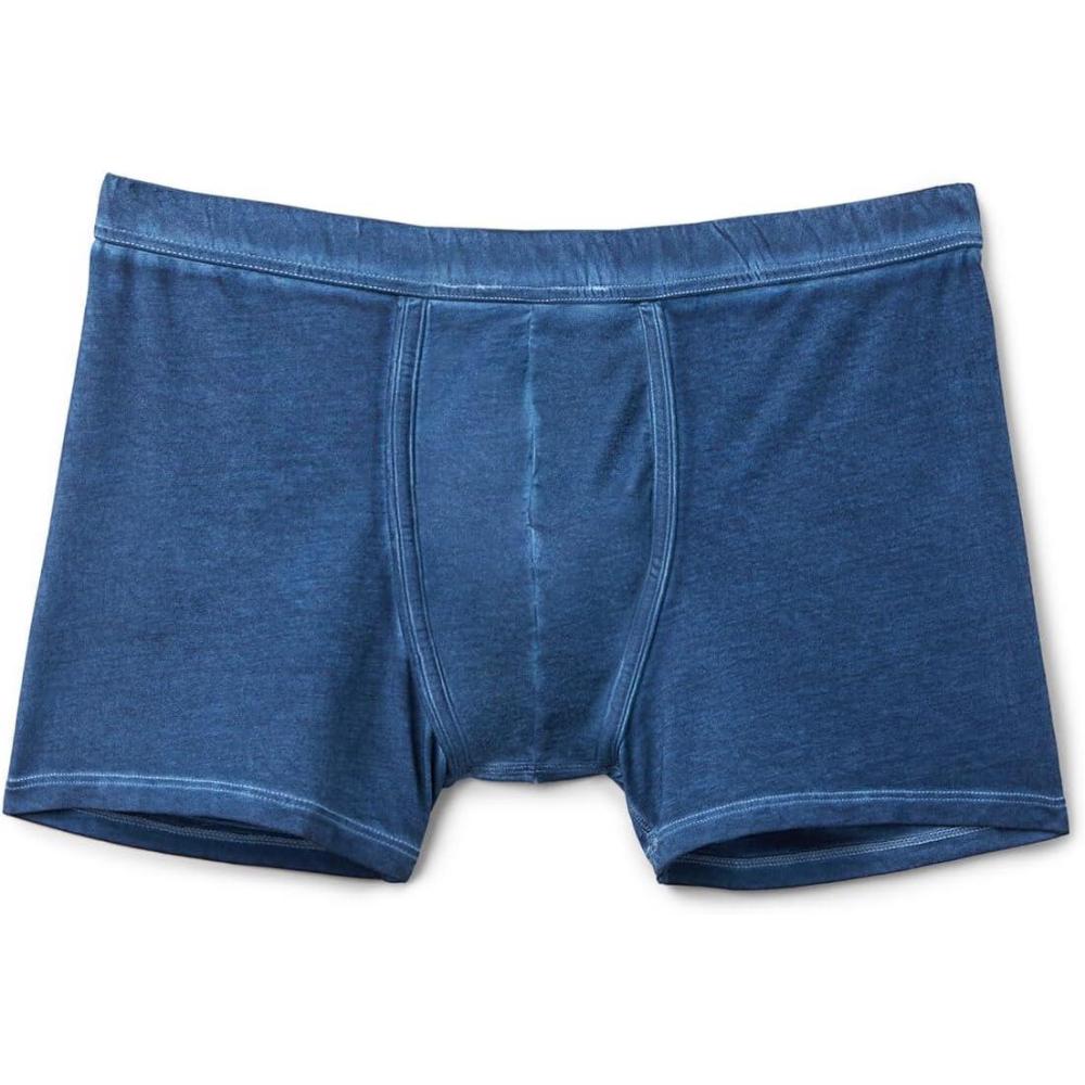 imageMans Natural Fresh Cotton BoxersBlue  Dark Denim Washed