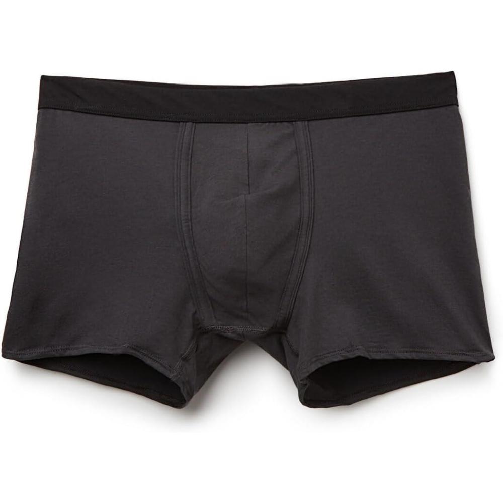 imageMans Natural Fresh Cotton BoxersGrey  Dark GreyNero