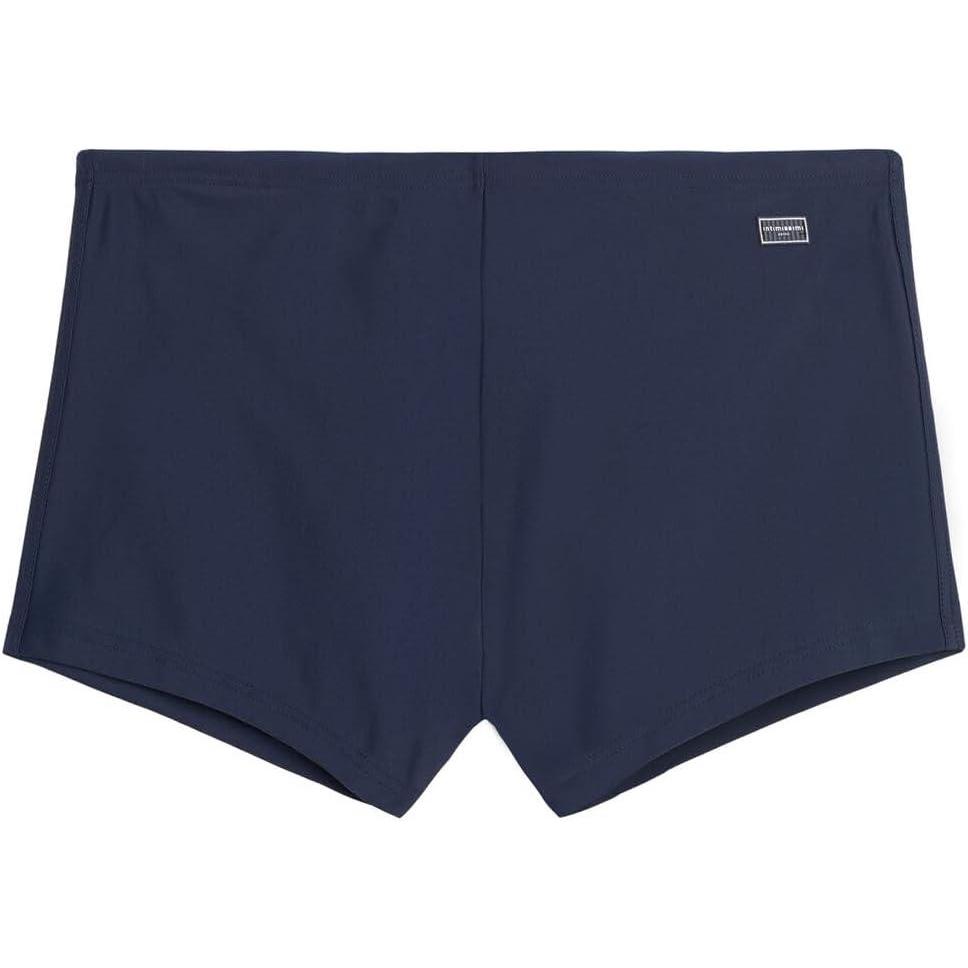 imageMans Plain SquareCut Swim TrunksBlue  Intense Blue