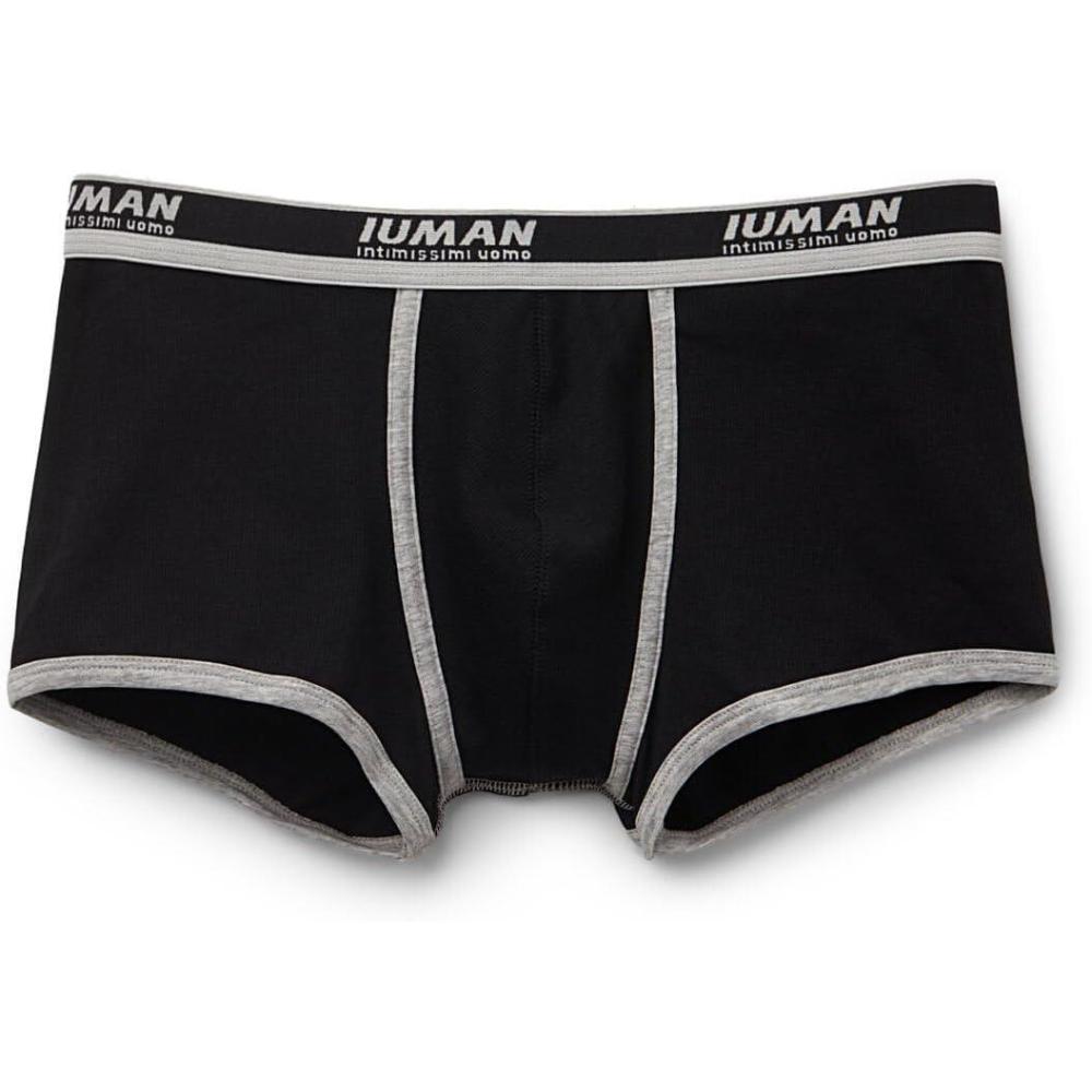 imageMans Ribbed Superior Cotton BoxersBlack  Black