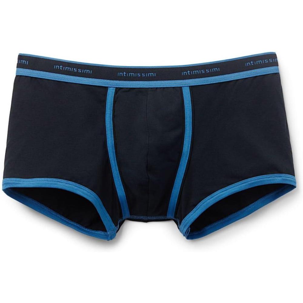 imageMans Superior Cotton Boxers with LogoBlue  Blu NotteTornado Blu