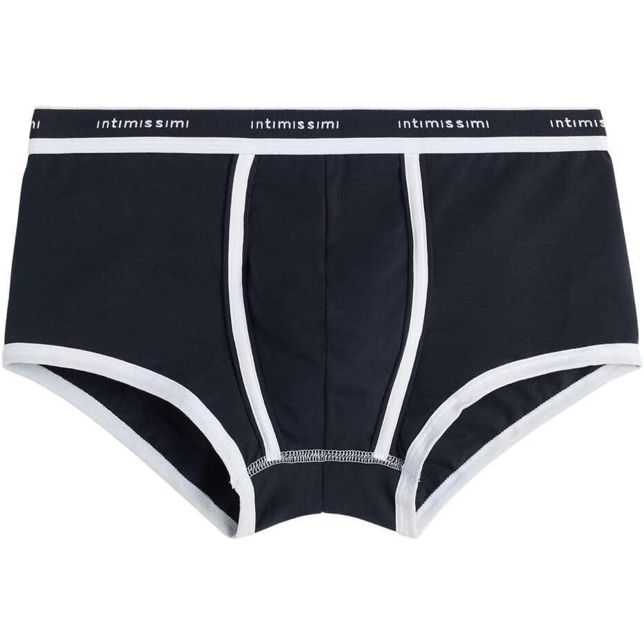 imageMans Superior Cotton Boxers with LogoBlue  Midnight BlueWhite