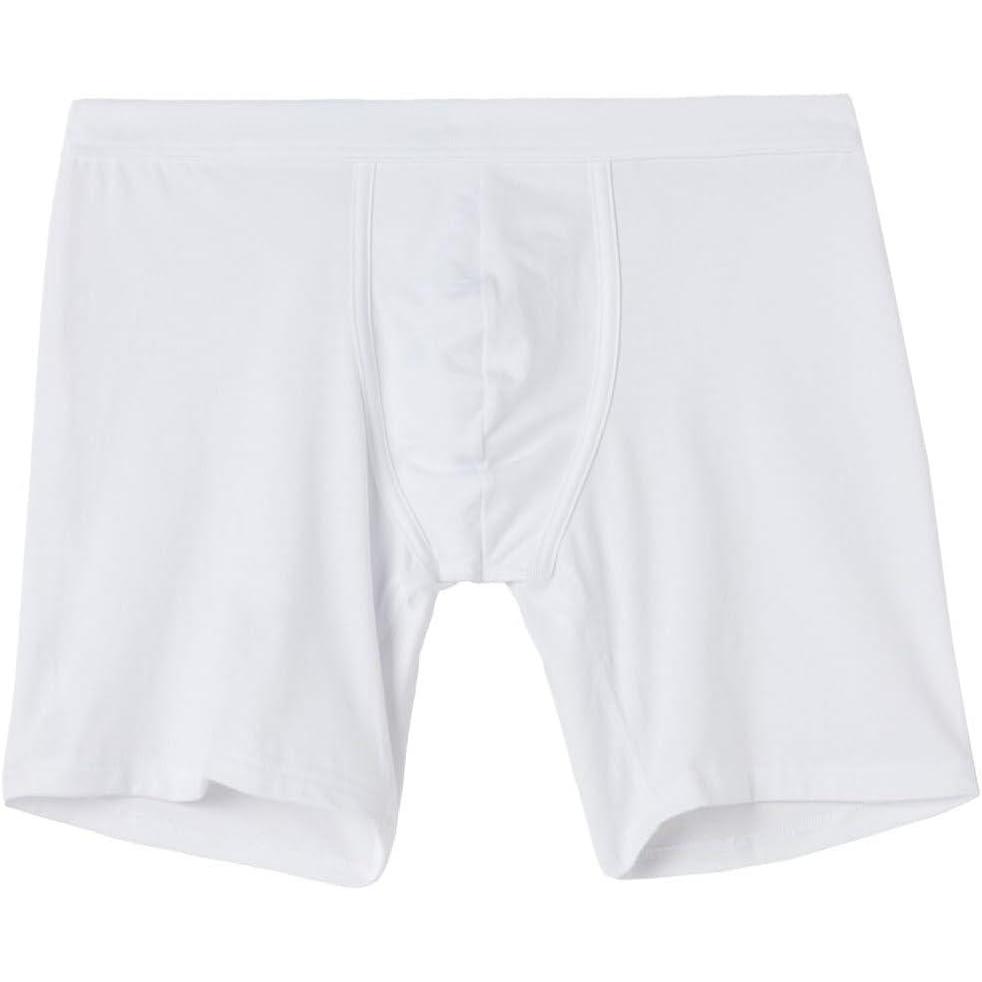 imageMans Superior Cotton Long BoxersWhite  White