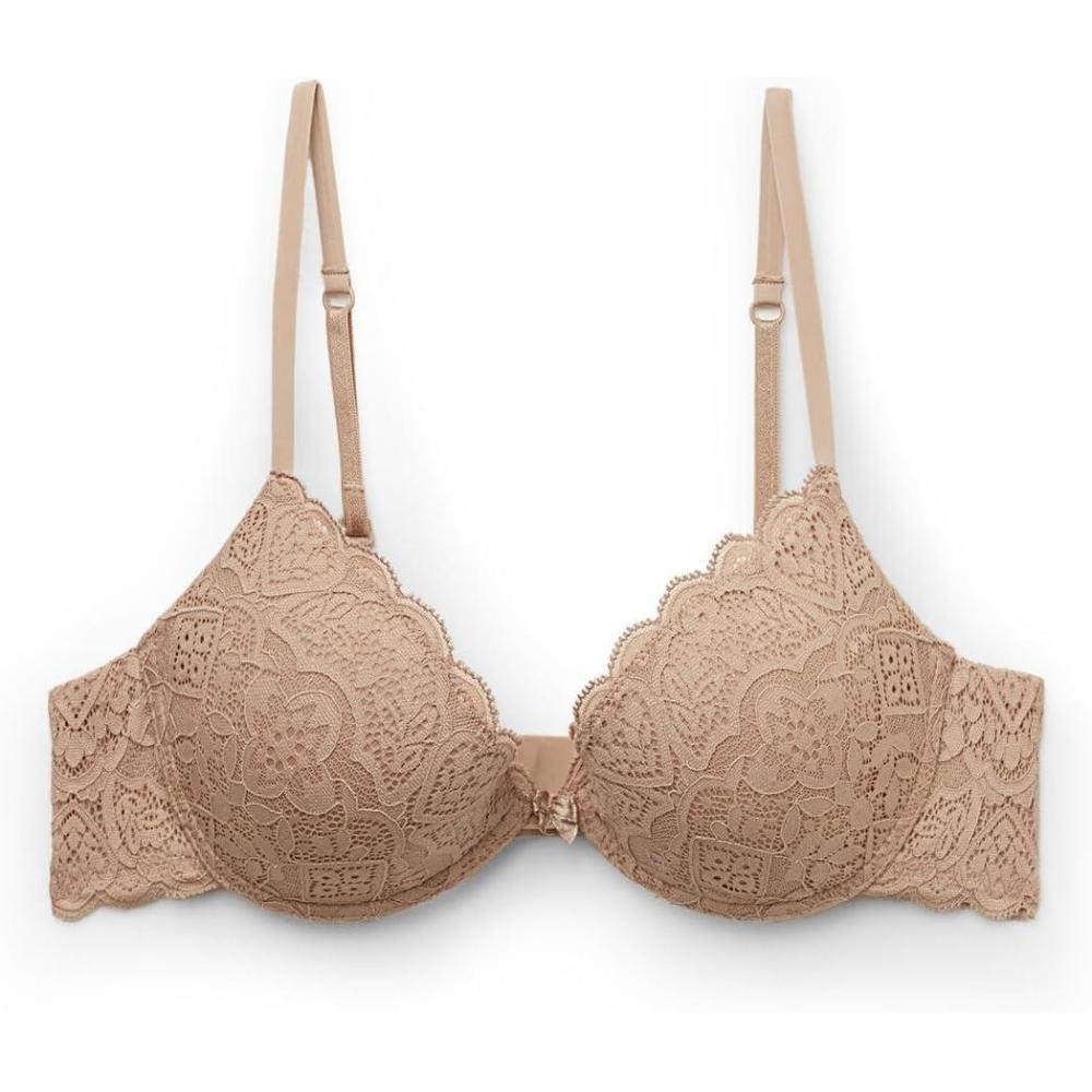 imageWomans Bellissima Lace Pushup BraNatural  Honey Soft Beige