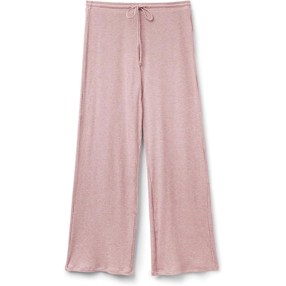 imageWomans Chic Comfort Full Length Modal Palazzo PantsDark Pink  Rosa Scuro Melange