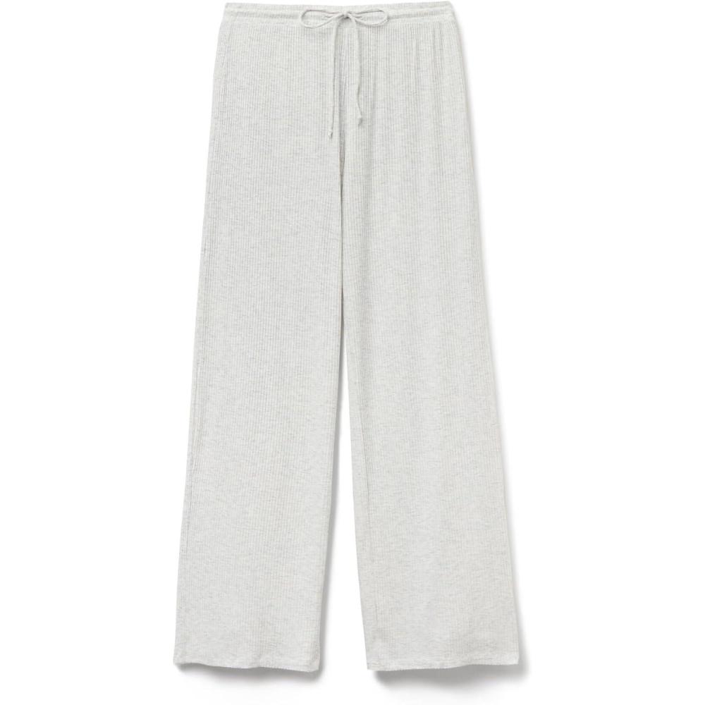 imageWomans Chic Comfort Full Length Modal Palazzo PantsGrey  Grigio Perla Melange
