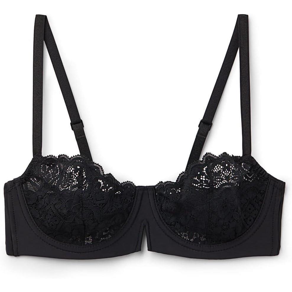 imageWomans Denise Lace Balconette BraBlack  Black