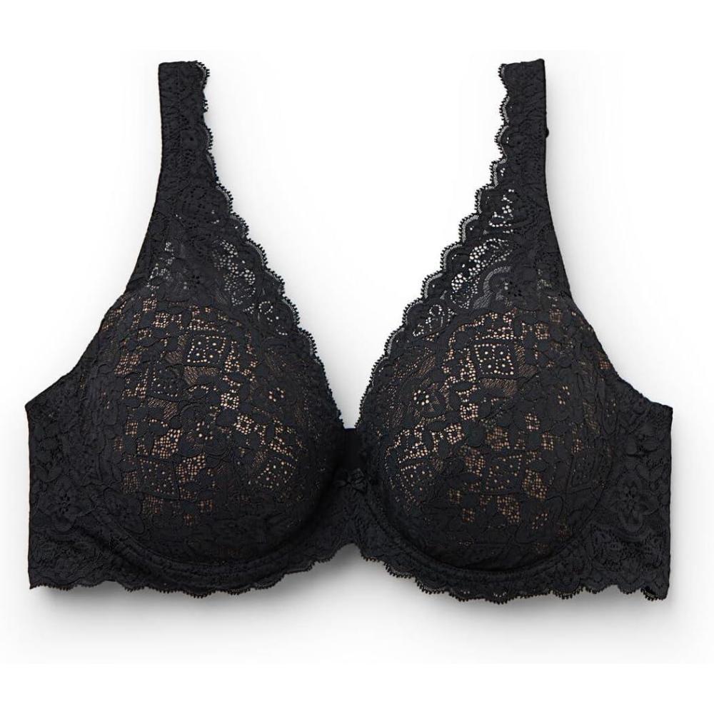 imageWomans Elena Lace Balconette BraBlack  Black