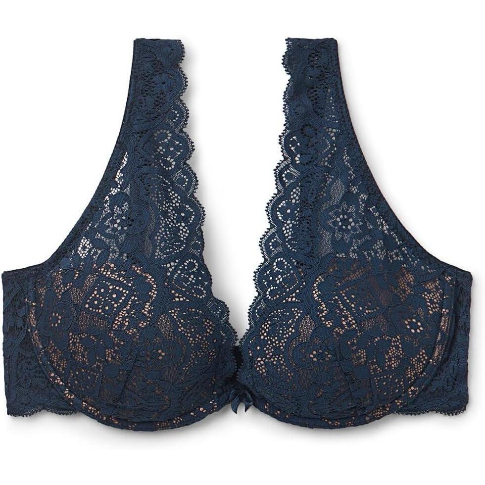 imageWomans Elena Lace Balconette BraBlue  Intense Blue