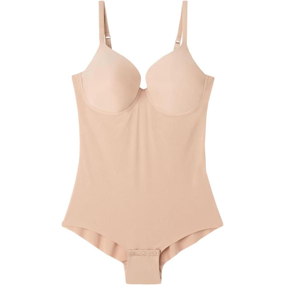 imageWomans Francesca Bodysuit in Ultralight MicrofiberNatural  Honey Soft Beige