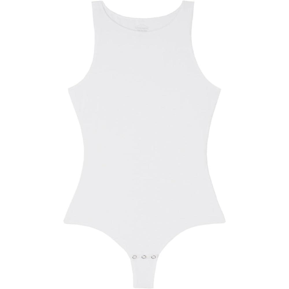 imageWomans Fresh Bamboo Tank BodysuitWhite  Milk White