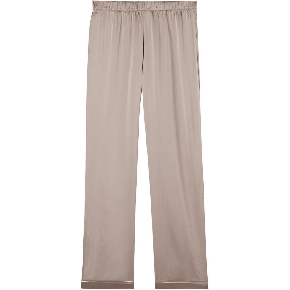 imageWomans Full Length Silk PantsNatural  Powder Beige